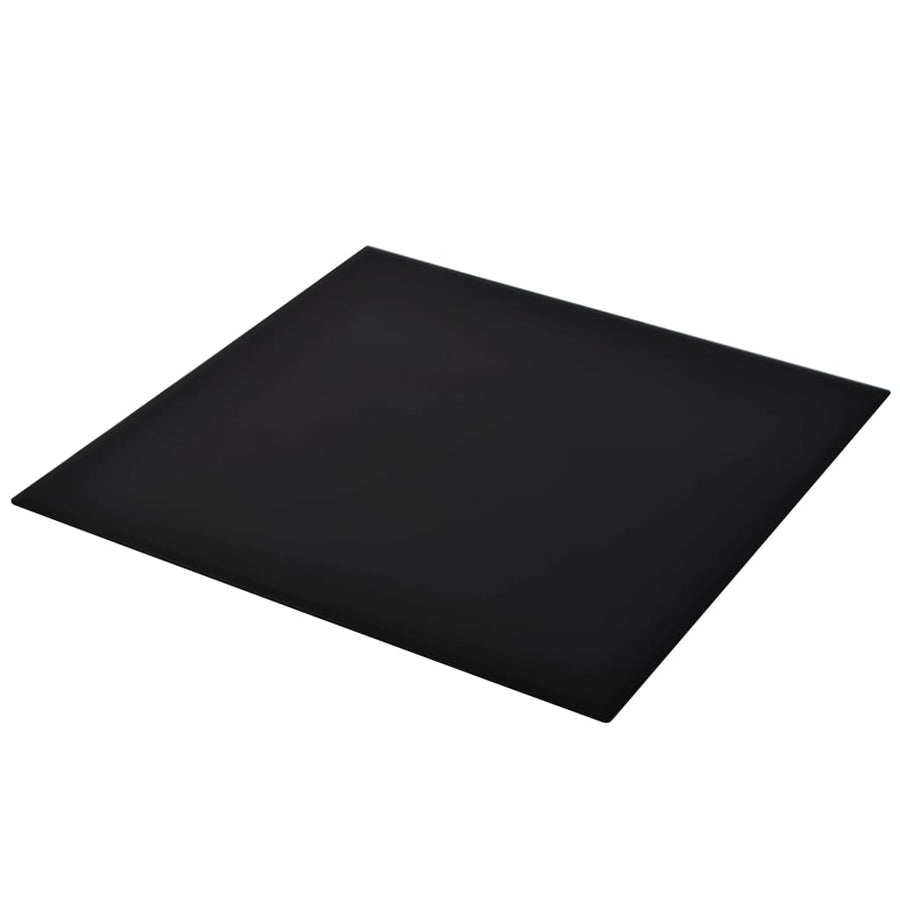 Tafelblad Van Gehard Glas 800X800 Mm Vierkant 80 x 80 cm Zwart