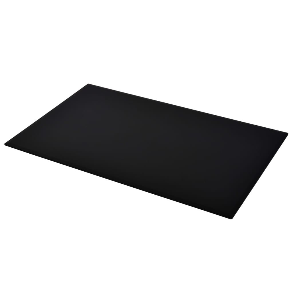 Tafelblad Van Gehard Glas 200X650 Mm Rechthoekig 120 x 65 cm Zwart