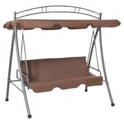 Schommelbank buiten 198x120x205 cm koffiebruin