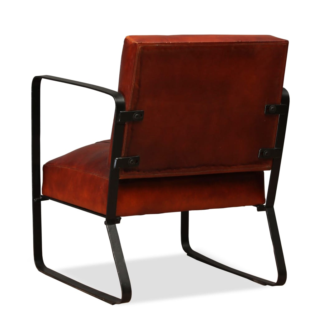 Loungestoel Echt Leer Bruin