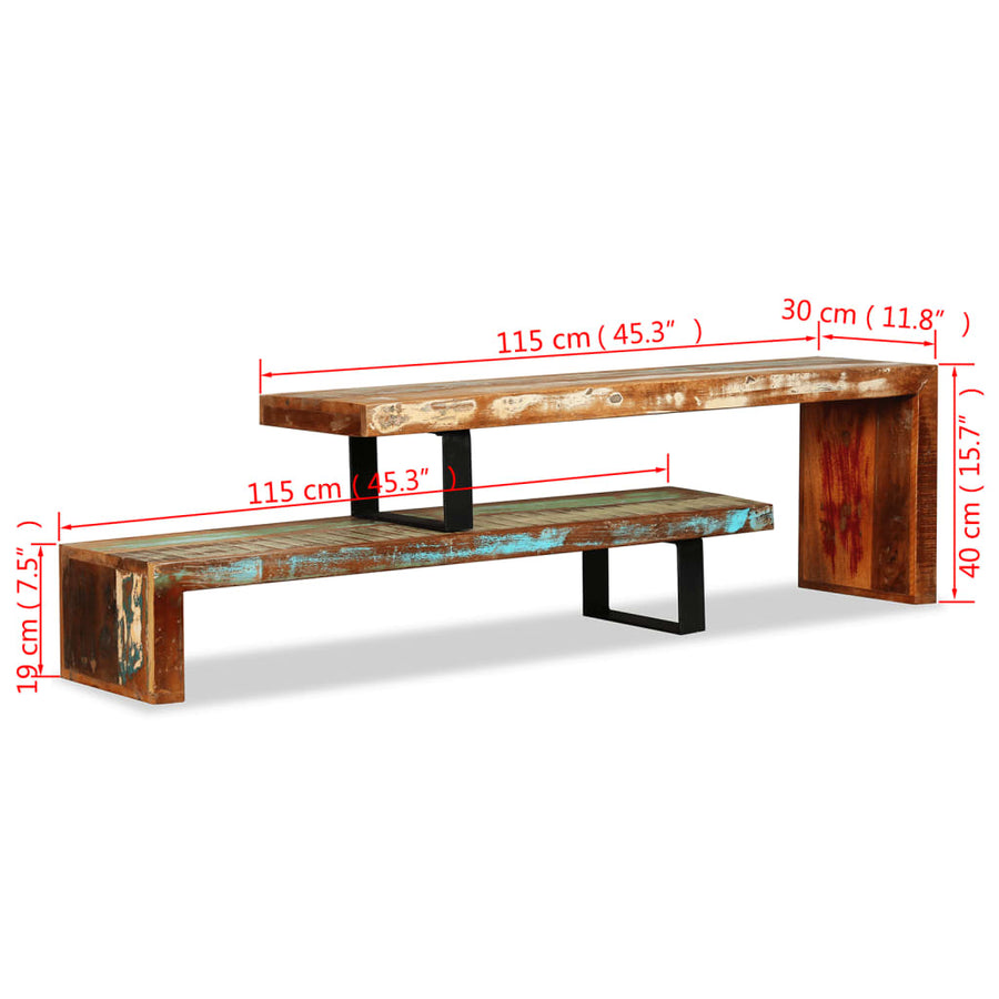Tv-Meubel massief gerecycled hout