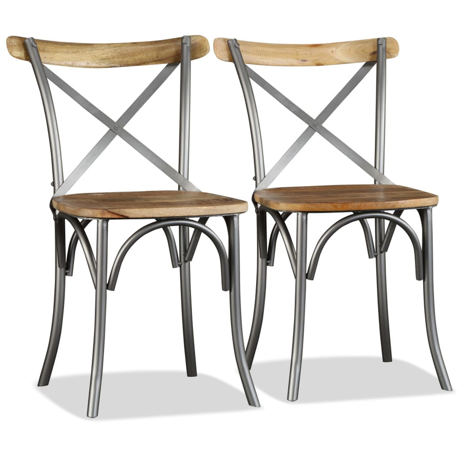 Eetkamerstoelen Massief Mangohout 2
