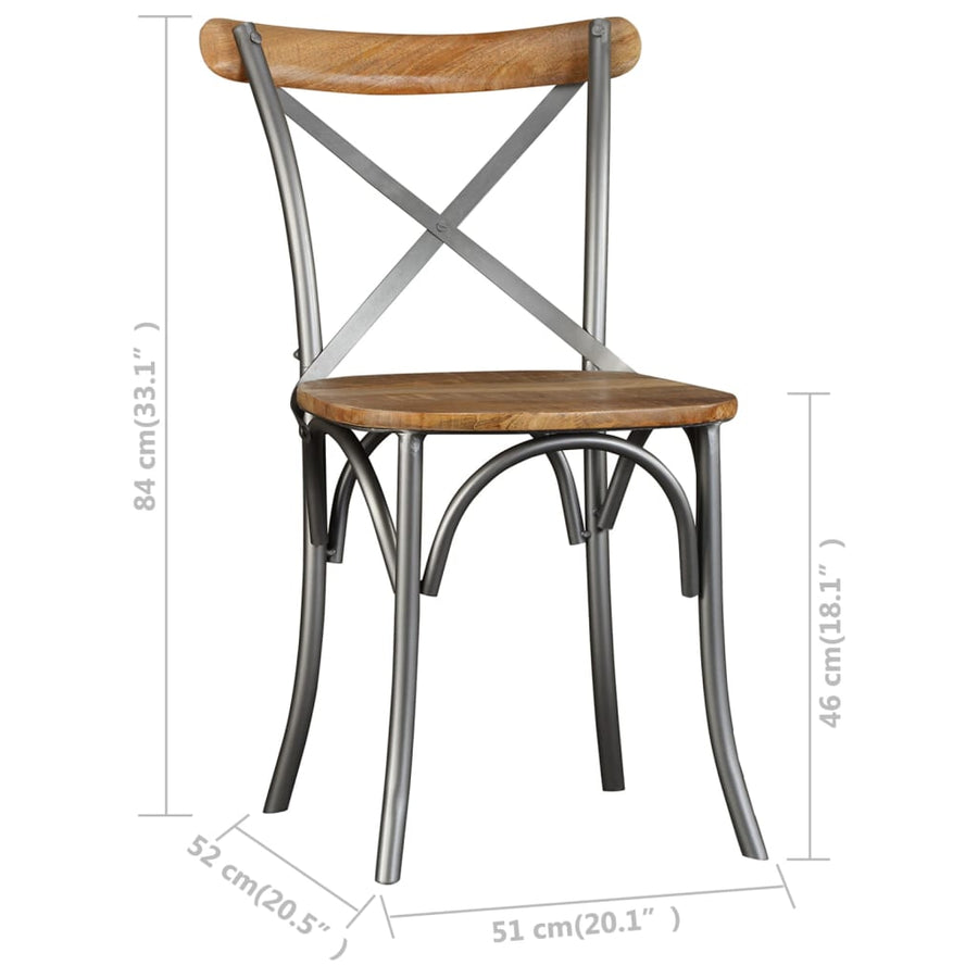 Eetkamerstoelen Massief Mangohout 2