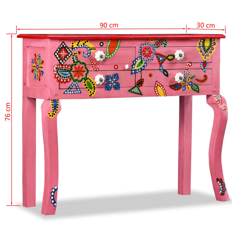 Wandtafel Handgeschilderd Massief Mangohout