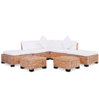 Loungeset poly rattan 18-delig bruin