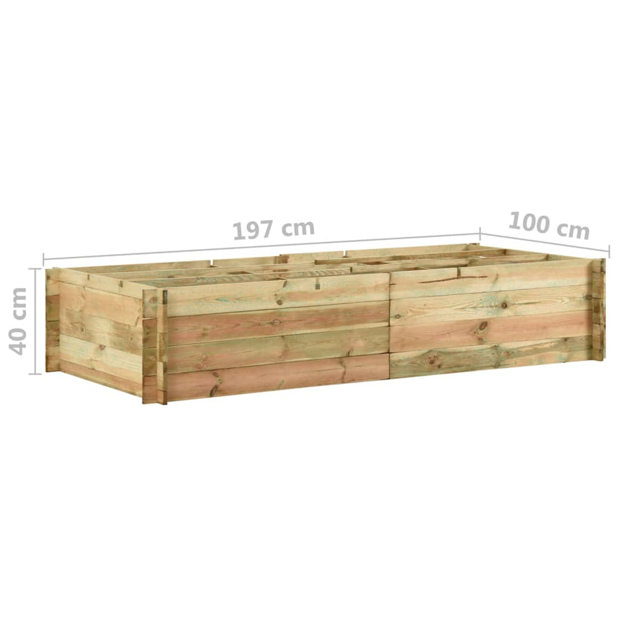 Plantenbak 97X00X40 Cm Geïmpregneerd Grenenhout 197 x 100 cm