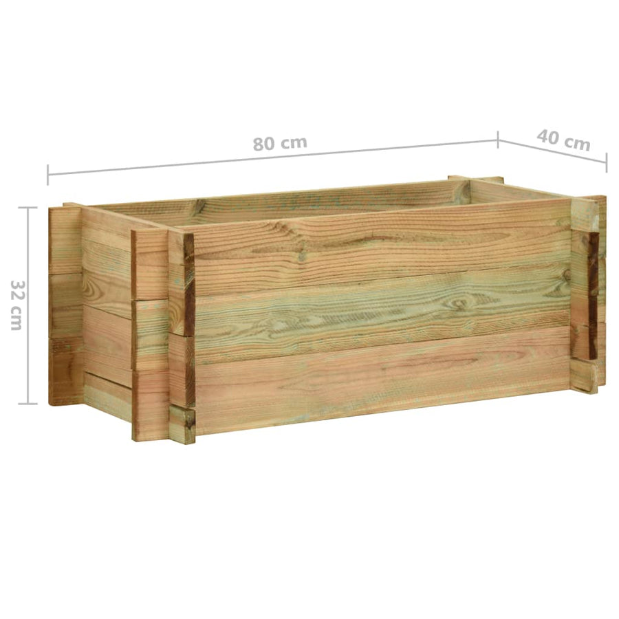 Plantenbak Geïmpregneerd Grenenhout 80 cm