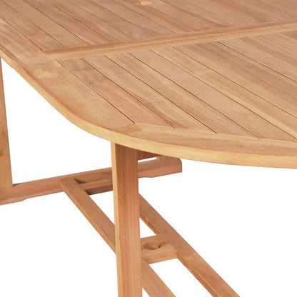 7-delige Tuinset met klapstoelen massief teakhout