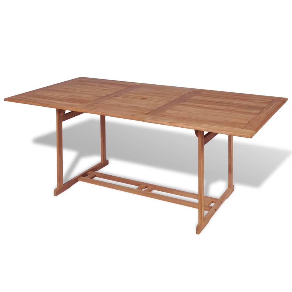 Tuintafel Massief Teakhout 180 x 90 x 75 cm Rechthoekig