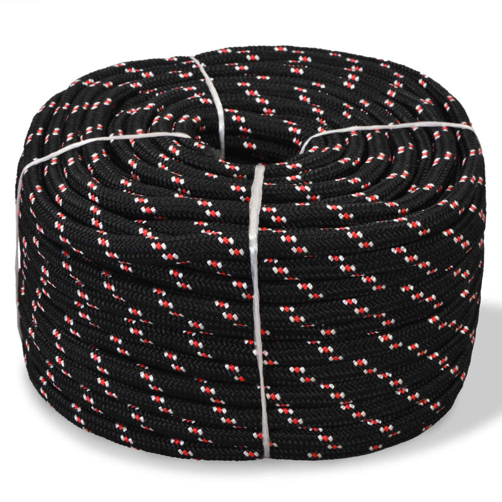 Boot Touw 4 Mm Polypropyleen Zwart En Rood 14 mm 50 m