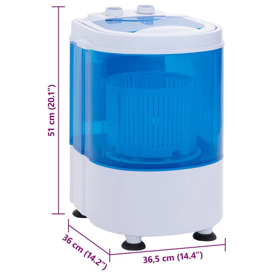 Mini wasmachine met enkele trommel 2,6 kg
