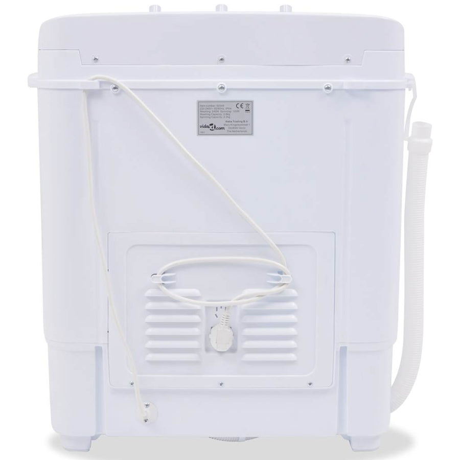 Mini wasmachine met dubbele trommel 5,6 kg