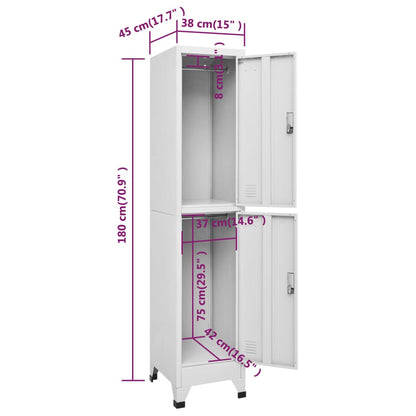 Lockerkast Met 2 Vakken 38X45X180 Cm