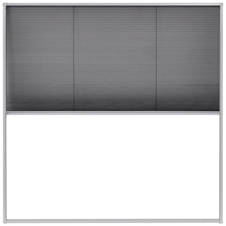 Raamhor Plissé Aluminium 120 x 120 cm Wit