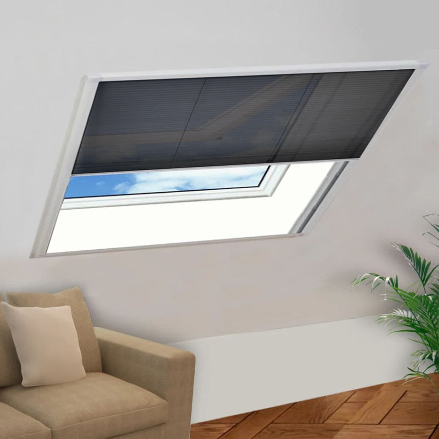 Raamhor Plissé Aluminium 120 x 120 cm Wit