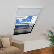 Raamhor plissé 80x100 cm aluminium wit