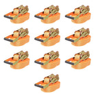 Lashing straps 2 ton 8mx50mm orange 10 pcs