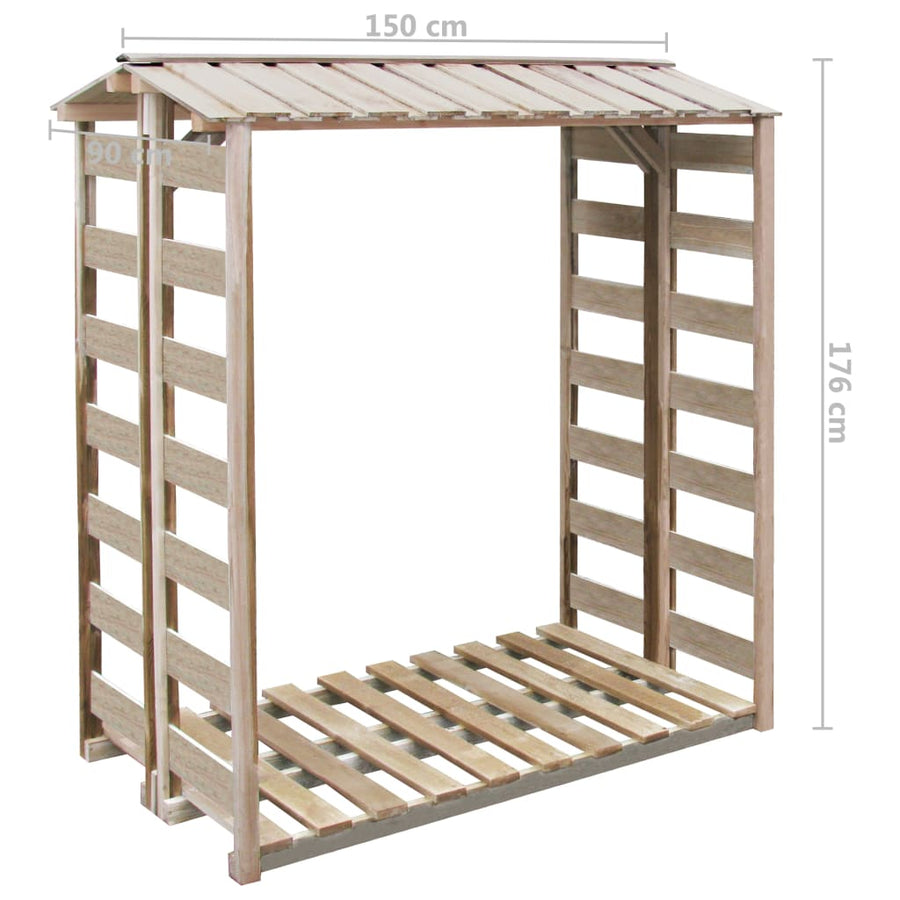 Haardhoutopslag Geïmpregneerd Grenenhout 150 x 90 x 176 cm