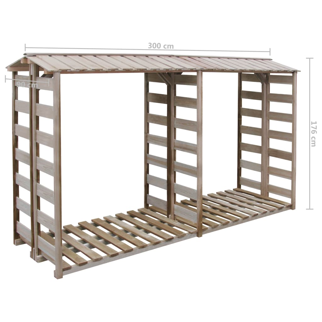 Haardhoutopslag Geïmpregneerd Grenenhout 300 x 90 x 176 cm