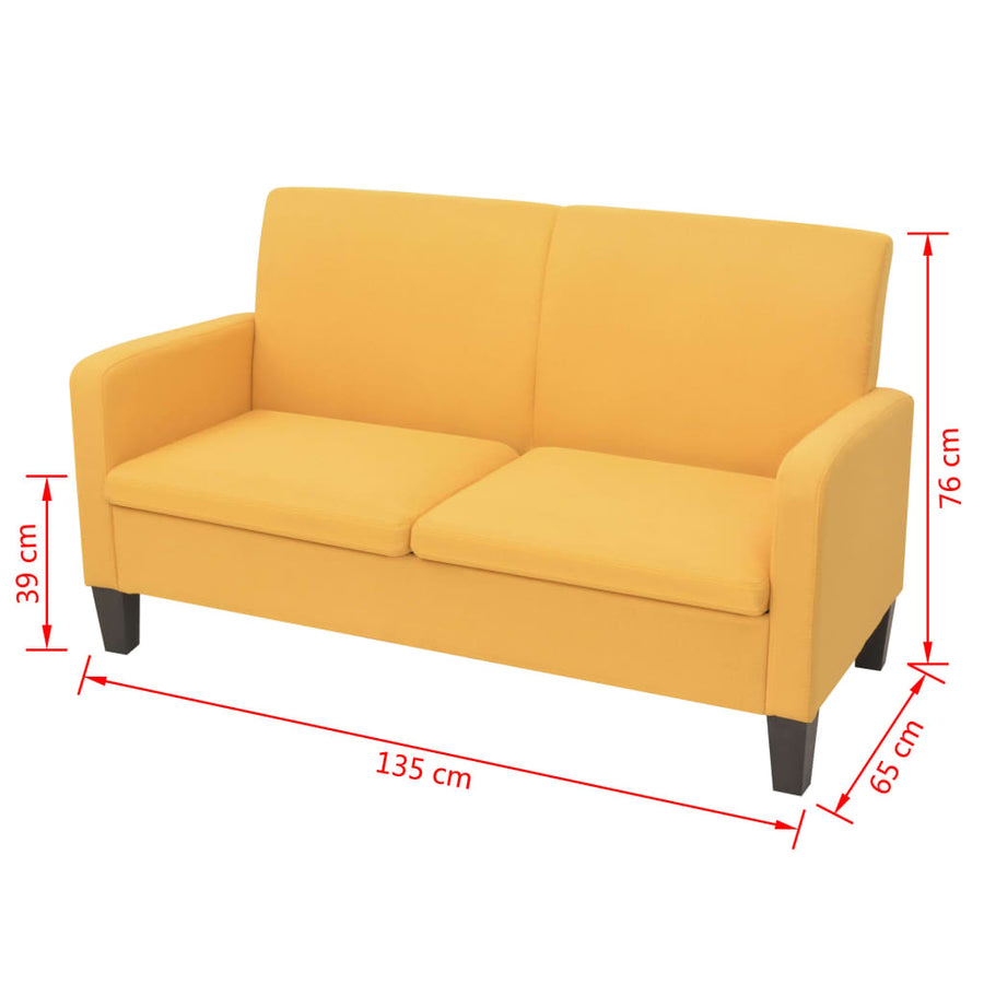 135X65X76 Cm Geel Tweezitsbank