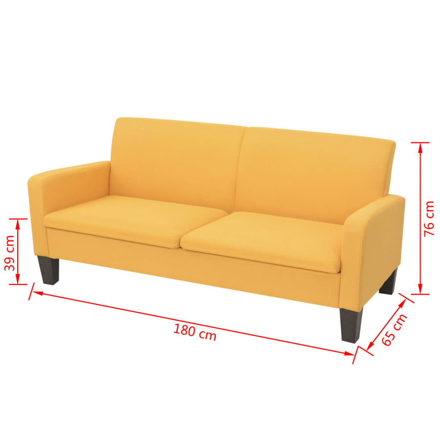 180X65X76 Cm Geel Driezitsbank
