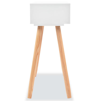 Wandtafel 80X30X72 Cm Massief Grenenhout Wit