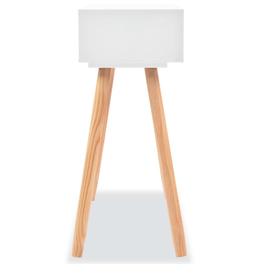 Wandtafel 80X30X72 Cm Massief Grenenhout Wit