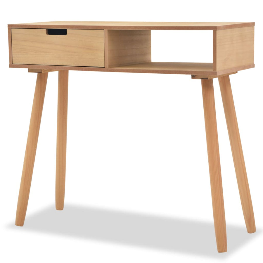 Wandtafel 80X30X72 Cm Massief Grenenhout Bruin