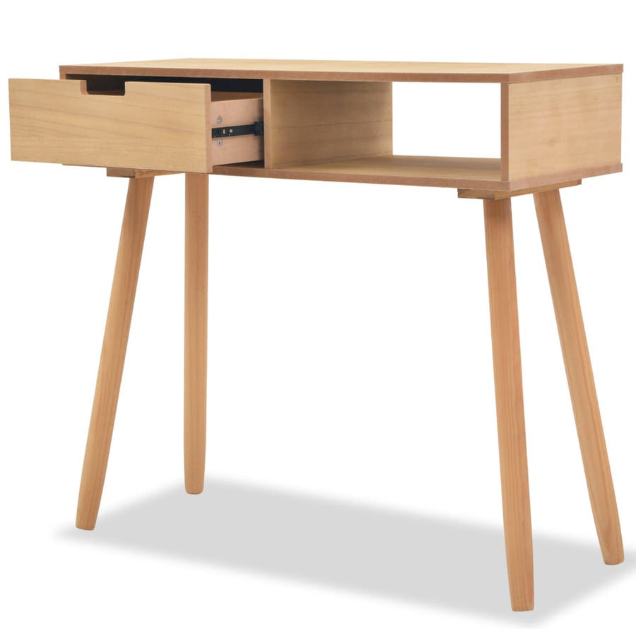 Wandtafel 80X30X72 Cm Massief Grenenhout Bruin
