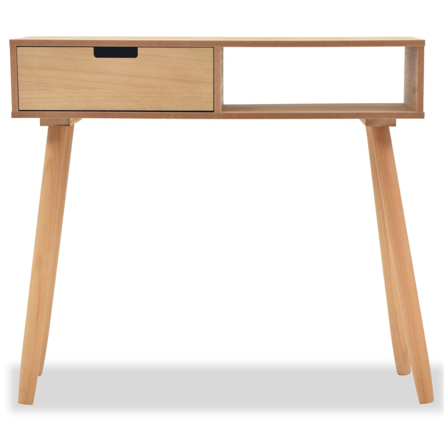 Wandtafel 80X30X72 Cm Massief Grenenhout Bruin