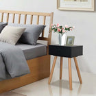 Nightstands 2 pcs 40x30x61 cm solid pine wood black