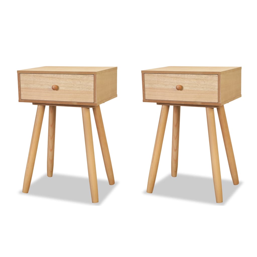 Nachtkastjes 40X30X61 Cm Massief Grenenhout Bruin