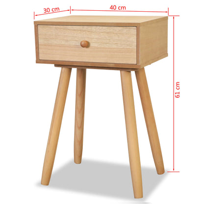 Nachtkastjes 40X30X61 Cm Massief Grenenhout Bruin