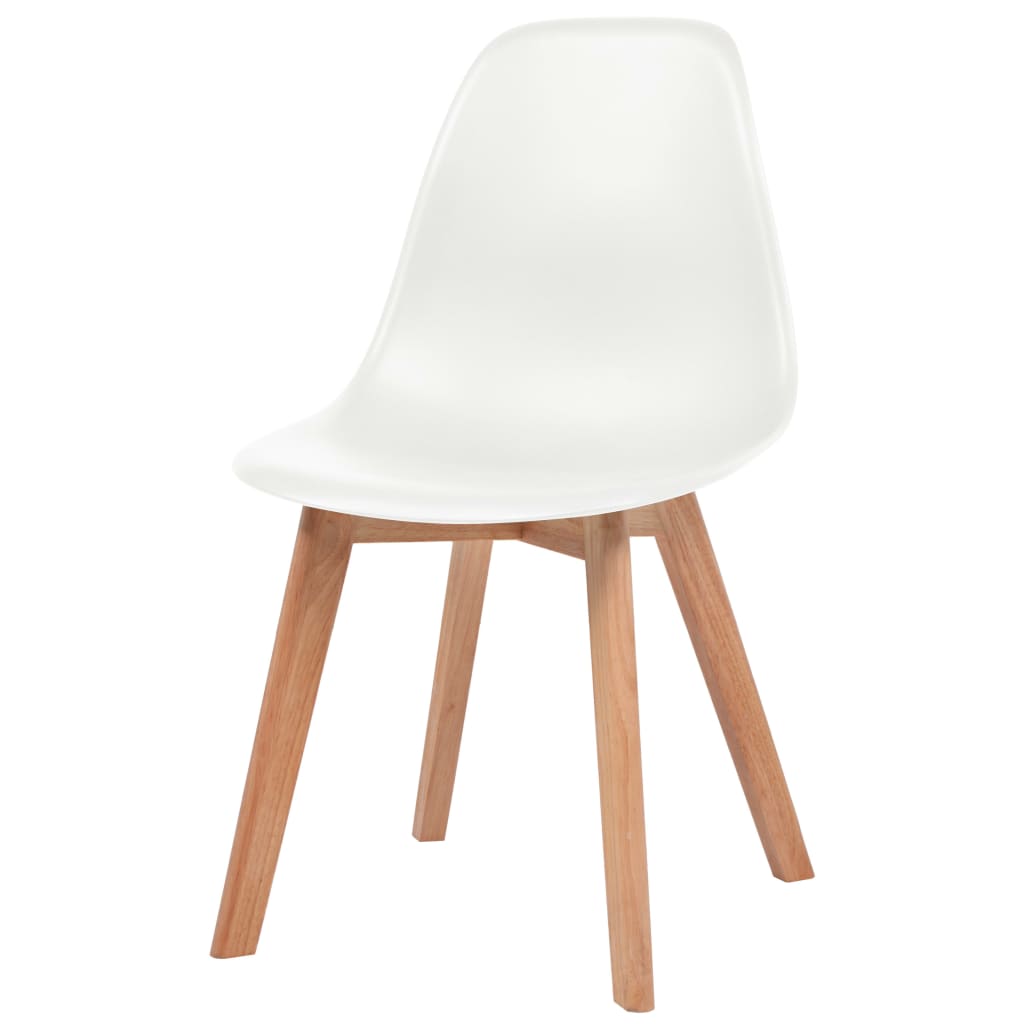 Eetkamerstoelen Kunststof 6 Wit