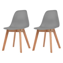 Eetkamerstoelen 2 st kunststof grijs