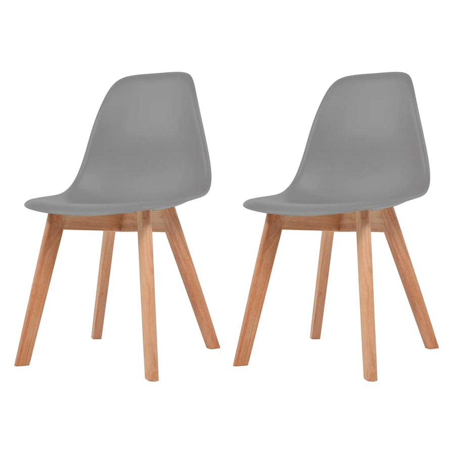 Eetkamerstoelen 2 st kunststof grijs