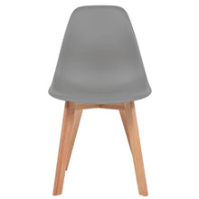 Eetkamerstoelen 2 st kunststof grijs