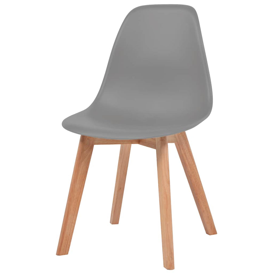 Eetkamerstoelen 2 st kunststof grijs