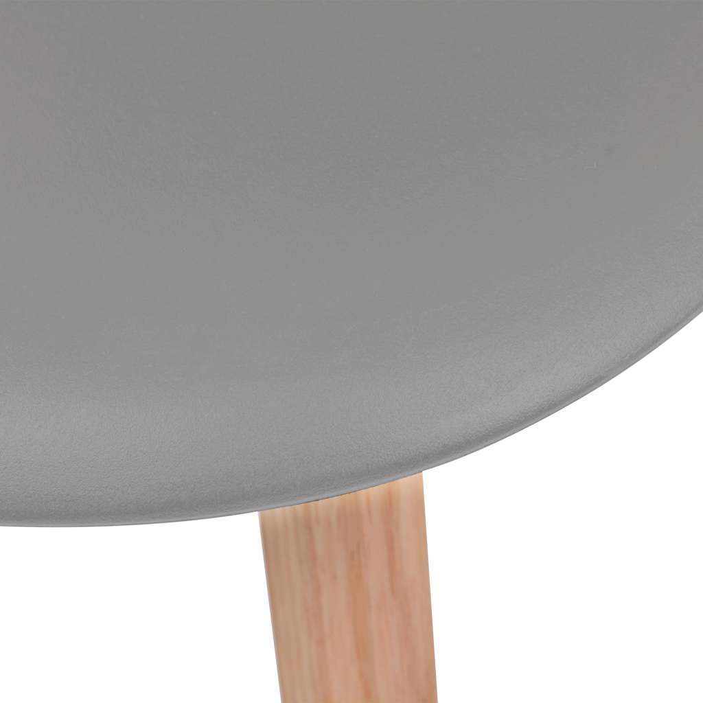 Eetkamerstoelen 2 st kunststof grijs