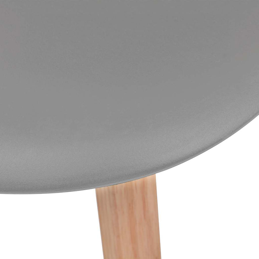 Eetkamerstoelen 2 st kunststof grijs