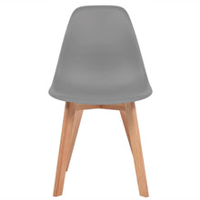 Eetkamerstoelen 4 st kunststof grijs