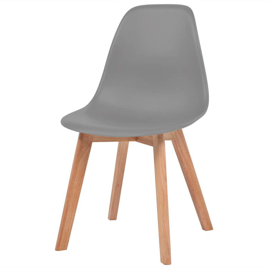 Eetkamerstoelen 4 st kunststof grijs