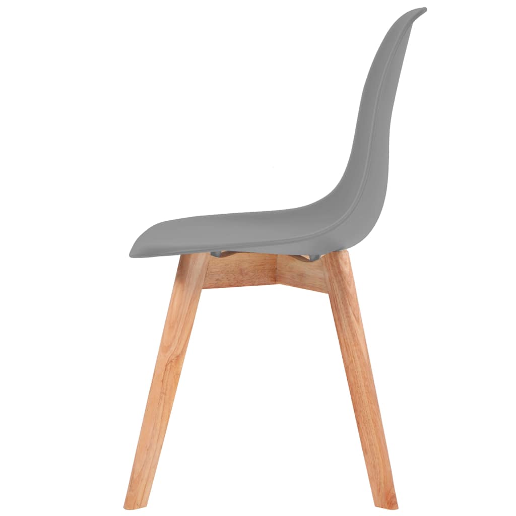 Eetkamerstoelen 4 st kunststof grijs