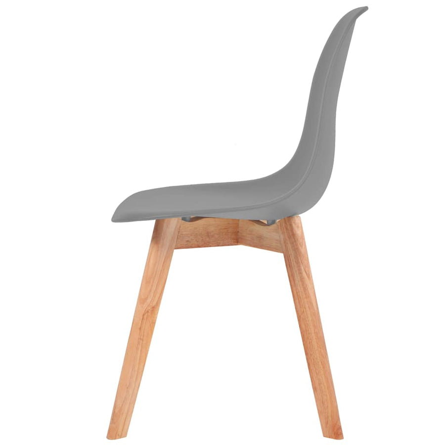 Eetkamerstoelen 4 st kunststof grijs