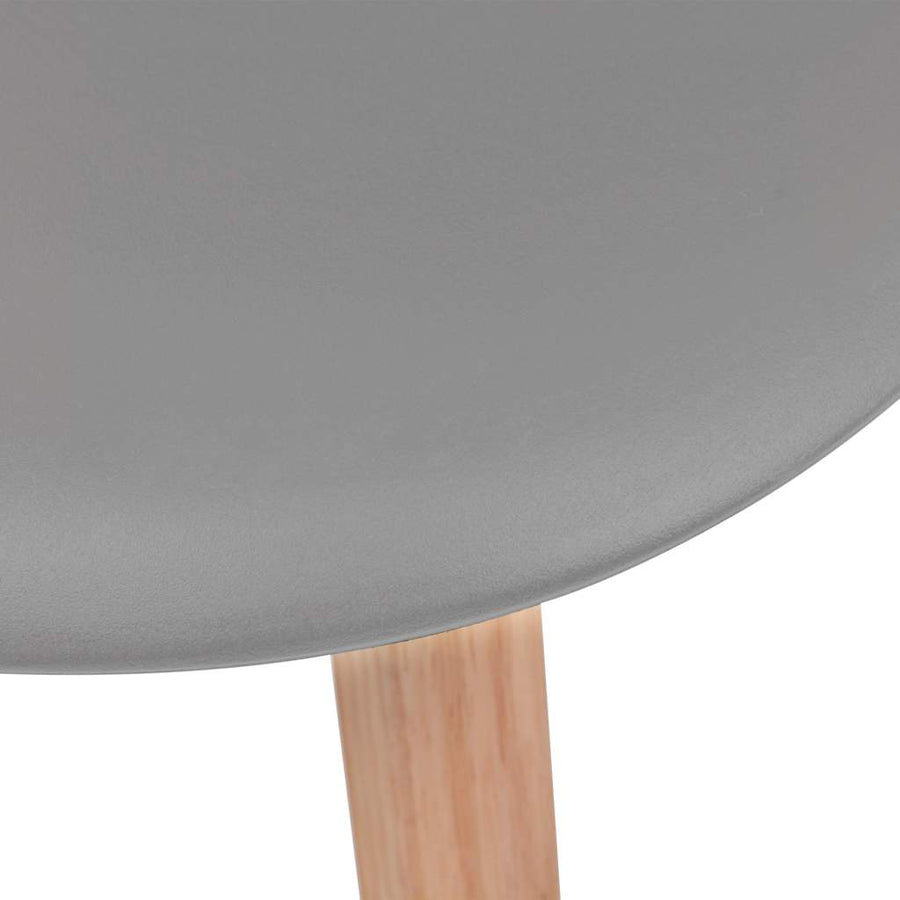 Eetkamerstoelen 4 st kunststof grijs