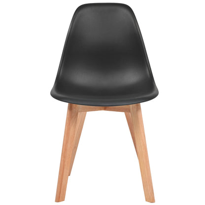 Eetkamerstoelen Kunststof 2 Zwart