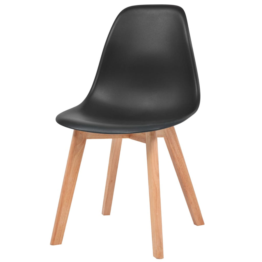 Eetkamerstoelen Kunststof 2 Zwart