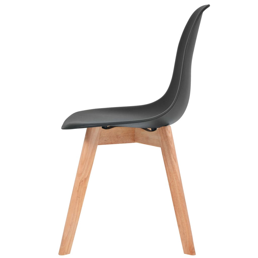 Eetkamerstoelen Kunststof 2 Zwart