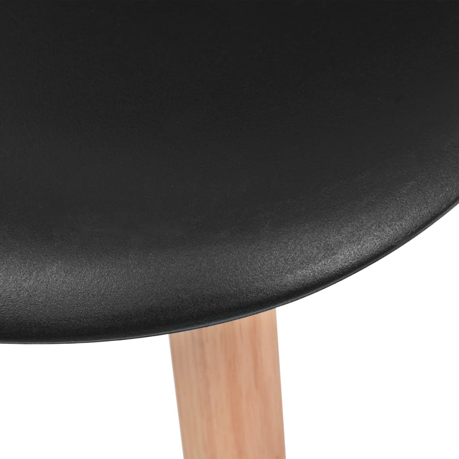 Eetkamerstoelen Kunststof 2 Zwart