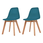 Eetkamerstoelen 2 st kunststof turquoise 46x51x82 cm